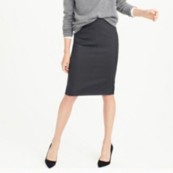 Vintage Pencil Skirt Mister Leonard Pure Virgin Wool Gray Women Size 14P - Picture 3 of 8